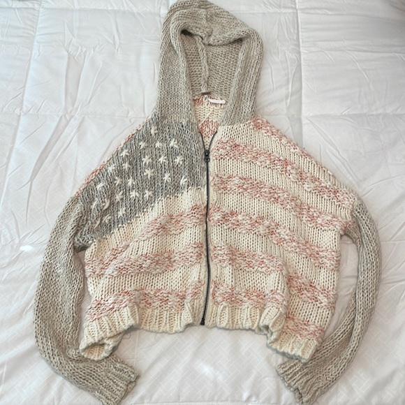 Free People Tops - Free People Hoodie Stars and Stripes